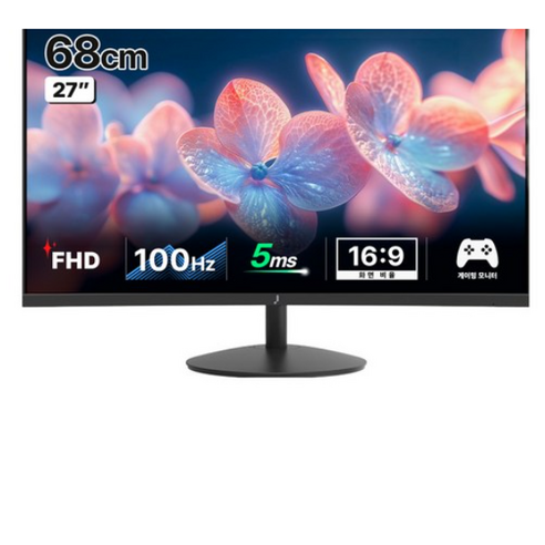 주연테크 FHD 1500R 커브드 100Hz 게이밍 컴퓨터 모니터, 68cm, V27FC100(무결점)