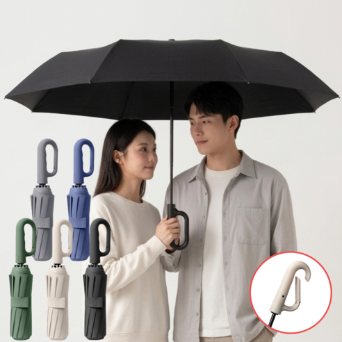루키온 튼튼한 접이식 초대형 자동 3단 암막 우산