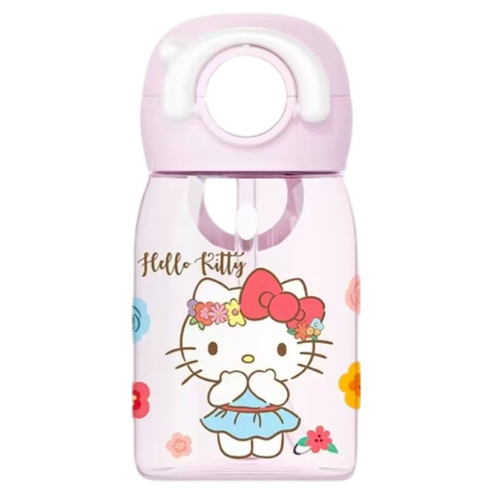 StarR 캐릭터 미러 미니 듀얼 드링크 콜드컵, 1개, 320ml, 핑크 고양이