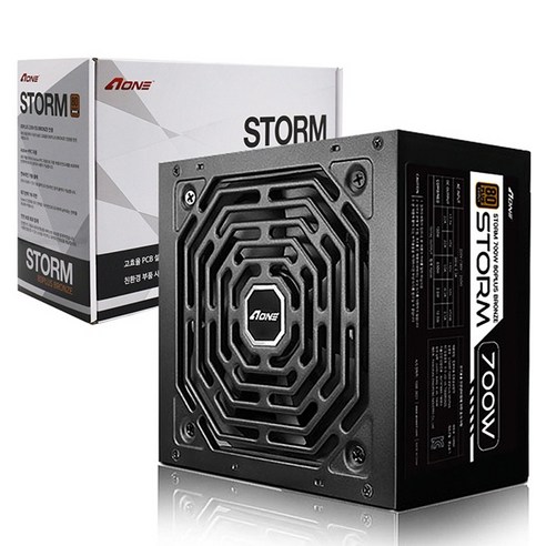 AONE 스톰 700W 80PLUS 브론즈 블랙 PC 파워서플라이 컴퓨터 전원, 1개