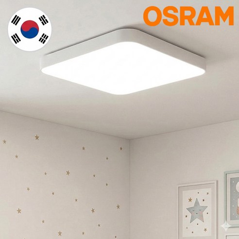 LED 심플 방등 천장등 전등 60W 오스람칩 플리커프리 DC타입 AS 2년 국내조립, 화이트