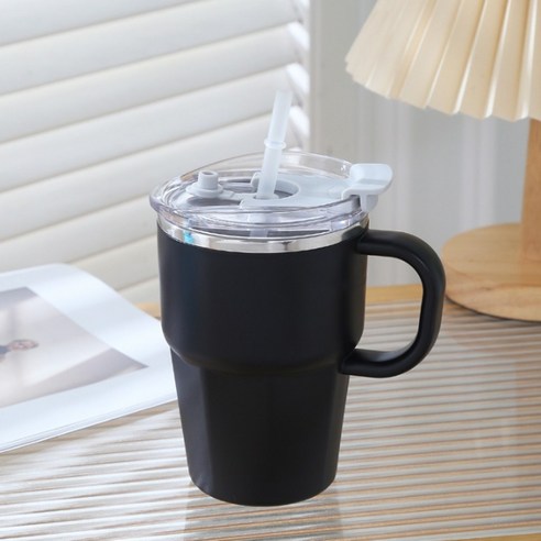 레디박스 캠핑 감성 휴대용 스텐 텀블러 맥주잔 음료잔, 블랙, 1개, 600ml