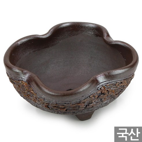 세인화분 국산 행운 네잎 클로버 옹기 화분 - 중형 다육화분 다육이화분, 1개, 클로버 옹기화분