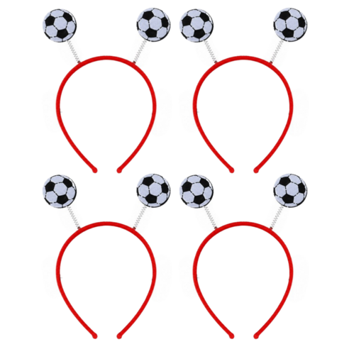 축구응원용품 축구 응원 머리띠 월드컵 축구공머리띠 체육대회 응원용품, 4개, 레드 (축구공)