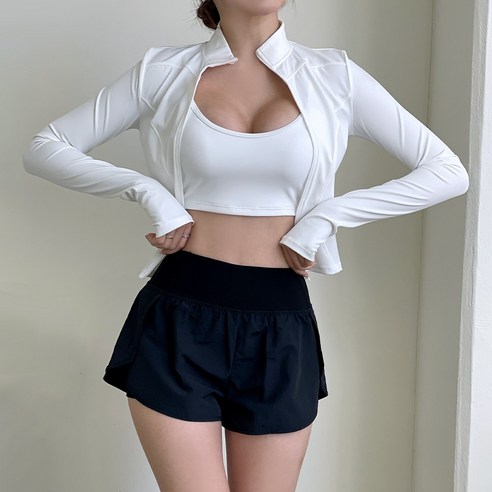(자체제작) 오르웨인 여성 래쉬가드 세트 3종 수영복 집업 빅사이즈, 화이트+블랙