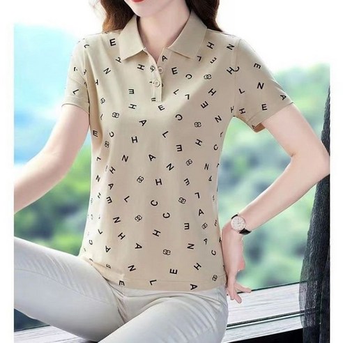 NEW 여름폴로반팔티 반팔카라티 폴로티셔츠여성 여성 골프티셔츠 중년여성 옷 브랜드 여성폴로티셔츠 슬림핏 컴포트 원단
