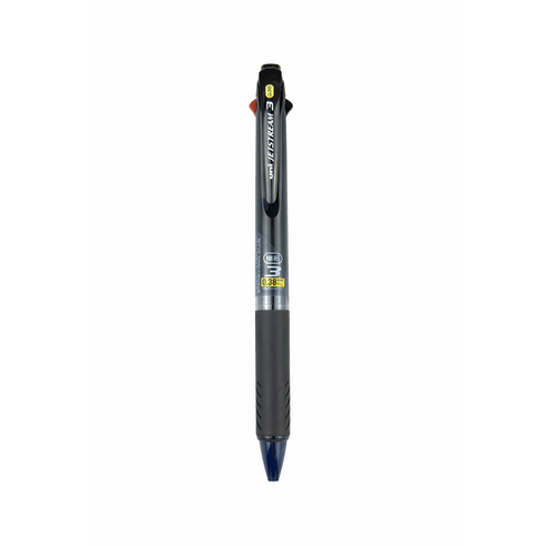 제트스트림 3색 펜 0.38mm SXE3-400-38, 블랙, 1개