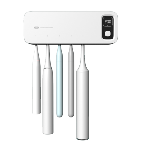 SERENDI UVC 칫솔살균기 벽걸이 무타공 팬건조 5구 USB-C, 퓨어 화이트