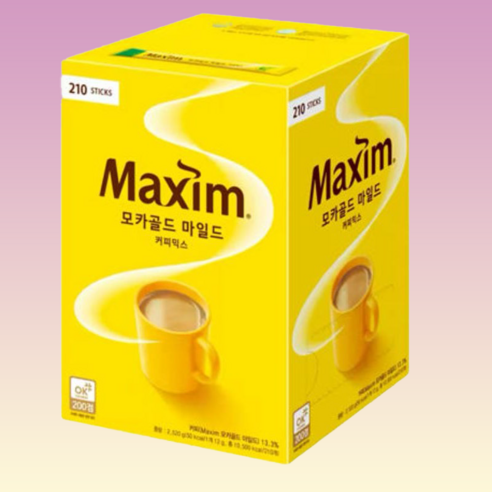 맥심 모카골드 마일드 커피믹스, 12g, 210개입, 1개