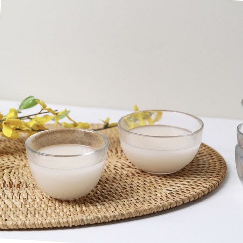 유리 막걸리잔 사케잔 240ml 2개 세트, 2개