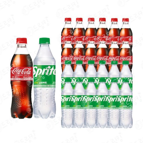 스프라이트 500ml 12입 + 코카콜라 업소용 500ml 12입 총 24개