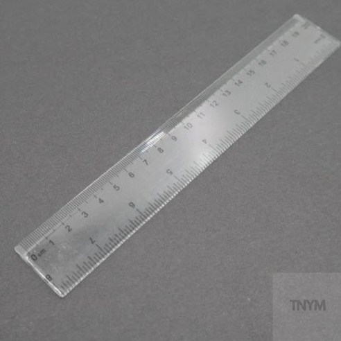 눈금자 20cm 투명 플라스틱 자, 혼합색상(색상), 1개