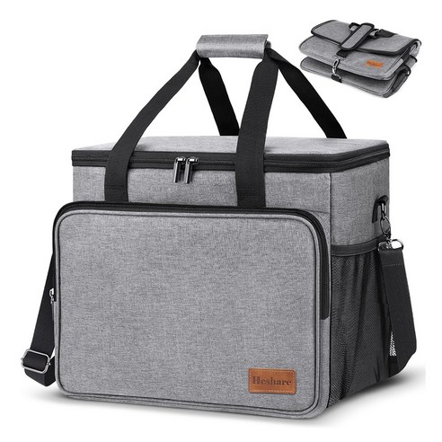 보온보냉가방 대용량 접이식 쿨러백, 30L, 그레이-23750