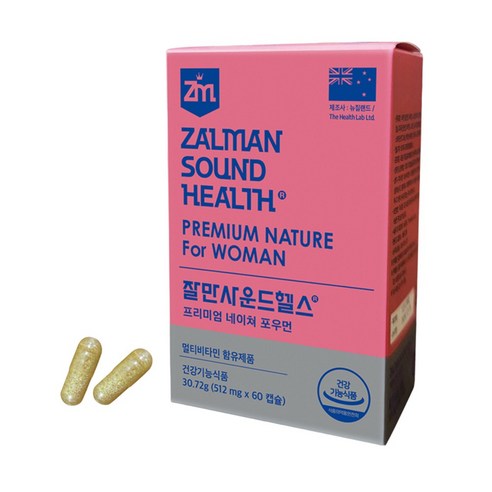 [약국판매] 잘만사운드헬스 포우먼 프리미엄 네이쳐 멀티비타민 2개월분, 60정, 1박스