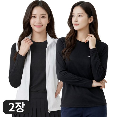 아소트 [1+1] 프리미엄 스포츠 골프 이너웨어 자외선차단 UV 쿨링 여성 라운드 티셔츠