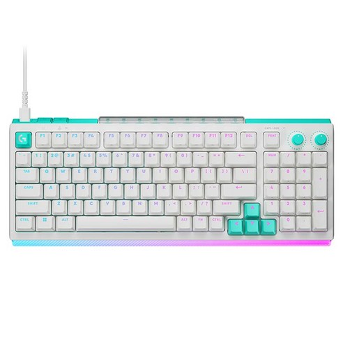 로지텍 G512 X 98 게이밍 기계식 유선 키보드, 제조사축, 마그네틱 L축, 화이트