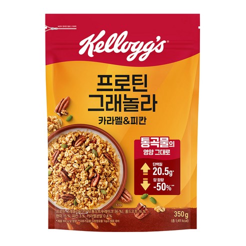 켈로그 프로틴 그래놀라 카라멜 앤 피칸, 350g, 2개