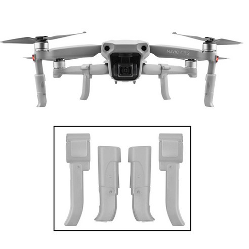DJI Mavic Air 2 Air 2S 랜딩기어 높이 확장 스키드 접이식 착륙 다리 하부 보호 악세서리, 1개, (에어2) 스키드(그레이)