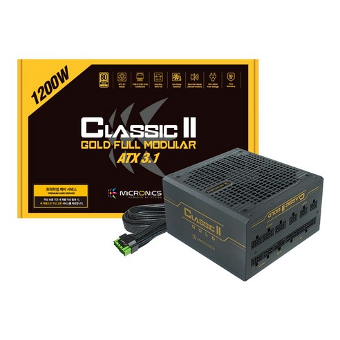 마이크로닉스 Classic II 1200W 80PLUS골드 풀모듈러 ATX3.1, 1개
