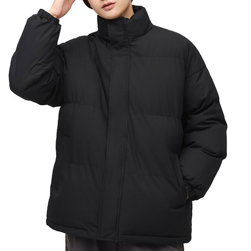 민트스쿨 심플 하이넥 패딩 남여공용