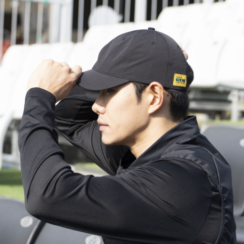 케이쎈 헬스모자 숏챙 운동 볼캡, 블랙, 1개