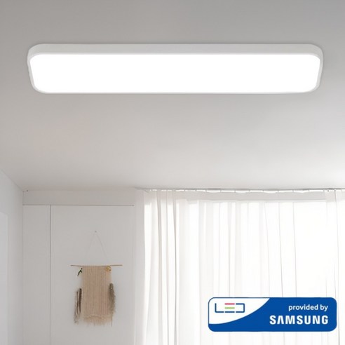 삼성 국산 LED 더 뉴슬림 욕실등 조명 플리커프리 30W (설치설명서 포함)., 화이트