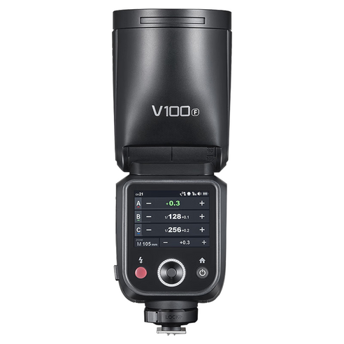 고독스 원형 헤드 충전식 휴대용 터치스크린 플래시, 1개, V100F