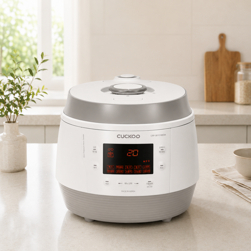 (공식) 쿠쿠 CRP-QK1010BGW 10인용 열판압력밥솥, 그레이스 화이트
