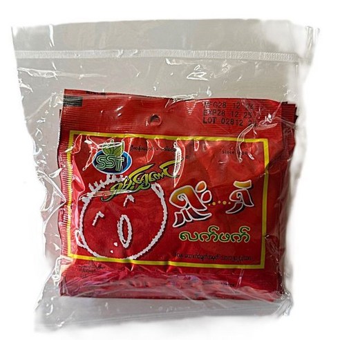 미얀마 사워 스파이시 발효 찻잎 (차나무잎 38.49%함유) Myanmar Tea Leaf, 1개, 10개입, 16g