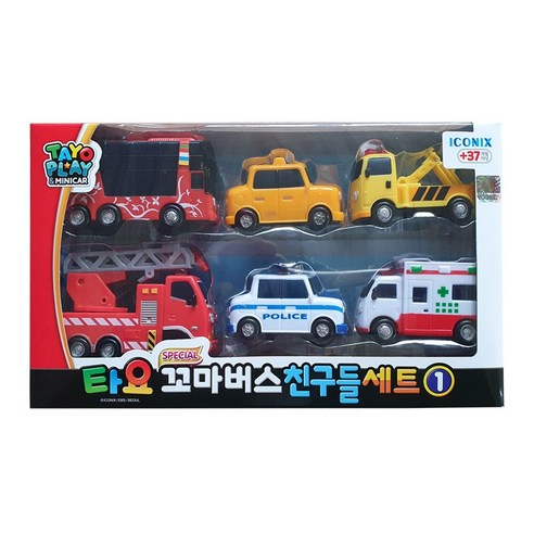 타요 스페셜 꼬마버스 친구들 자동차완구 6종 세트