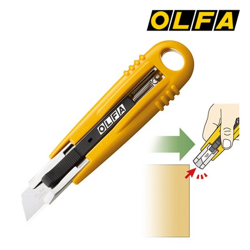 올파(OLFA) SK-4 안전 커터칼 박스커터, 1개