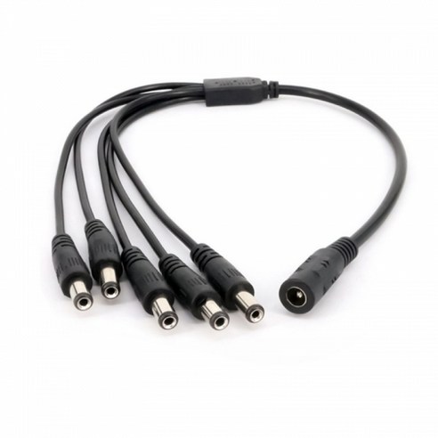 DC 전원 분배 케이블 - 1 to 5 분배기 - 5.5x2.1mm CCTV LED 카메라 호환