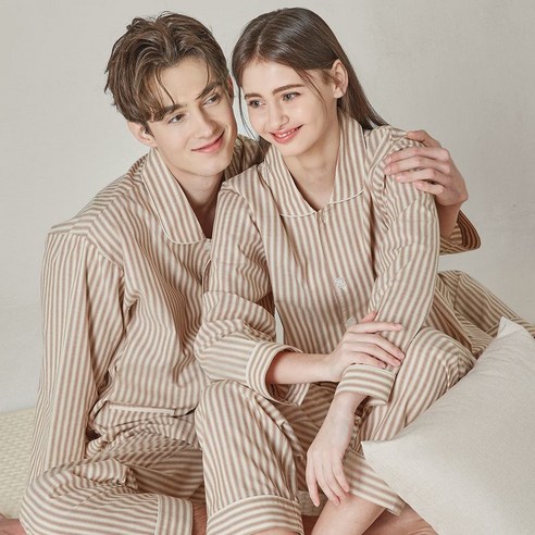 사계절 내내 편안함, BYC 면선염 유니섹스 잠옷 세트