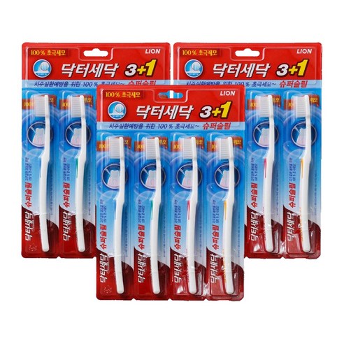 닥터세닥 슈퍼슬림 칫솔, 4개입, 3개