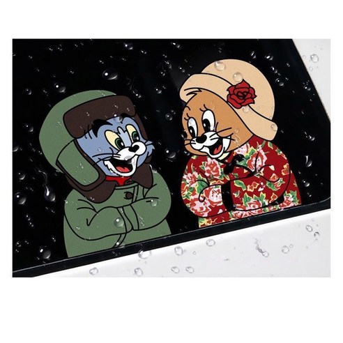 태쓰 자동차 스티커 흠집커버 스크래치 커버 차량 반창고 노트북스티커, 1개, 시골쥐부부