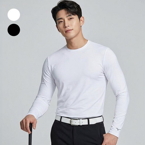 미즈노 프레시 라운드 UV차단 냉감 남성 이너웨어 골프 스포츠