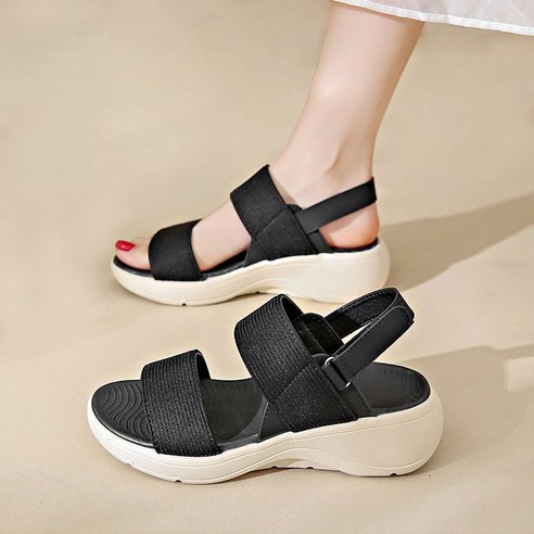 Modern Fashion 여성 발편한 키높이 샌들 스트랩 웨지힐 X155