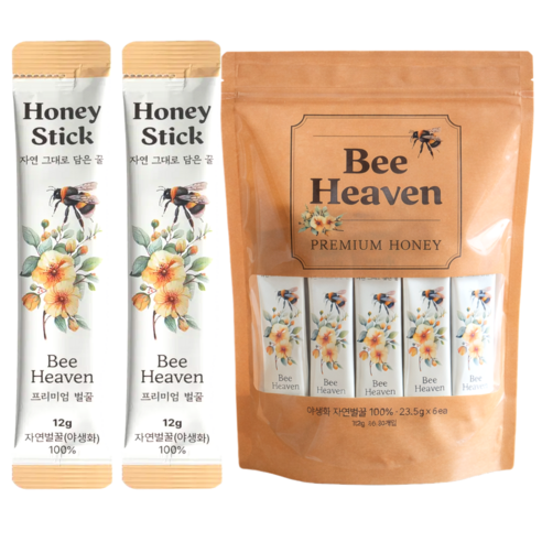 비헤븐 최상급 프리미엄 야생화 자연 꿀스틱 12g, 30개 솔직 후기 | 실사용자 리뷰 분석 - 대표 이미지