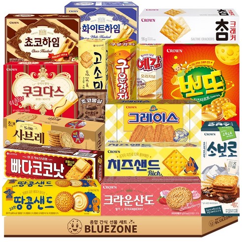 곽과자 A세트 빠다코코1 고소1 사브1 땅샌1 소보로1 참크래커1 크라운산도딸기1 치즈샌드1 쵸코하임1 화이트하임1 쿠크화이트1 구운감자1 예감1 그레이스1 뽀또치즈1