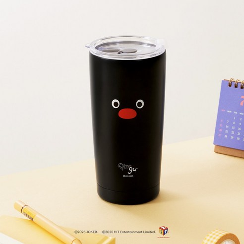 핑구 Pingu 3세대 클래식 보온/보냉 텀블러, 클래식 블랙, 1개