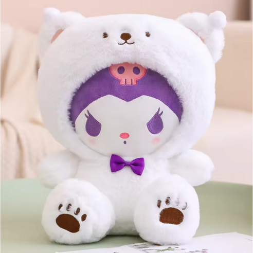 산리오 눈사람 탈을 쓴 인형, 1개, 쿠로미, 25cm