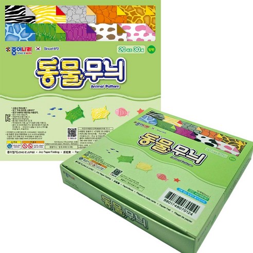 종이나라 동물무늬 색종이, 30매, 10개
