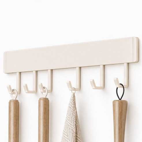 하루테 무타공 주방 조리도구 걸이 30cm, 1개, 아이보리