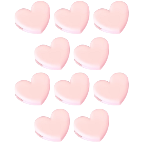 10pcs 귀여운 핑크 하트 클립 메모꽂이 홀더, 핑크(T448) 10PCS, 1세트, 10개입
