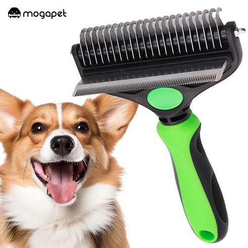 모가펫 반려동물 엉킨털제거 브러쉬 MOP-, 1개, 머스터드  그린  L  12cm