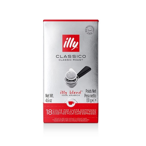 일리 클래식 로스트 파드 캡슐커피, 7g, 18개입, 3개