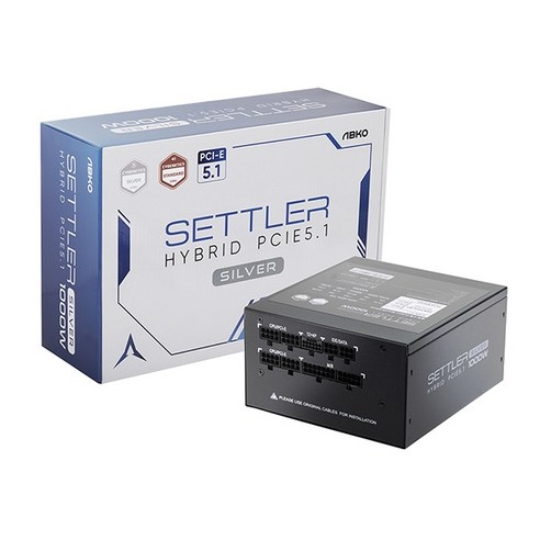 앱코 앱코 SETTLER 하이브리드 PCIE5.1 STH-1000B ETA SILVER 블랙, 선택하세요
