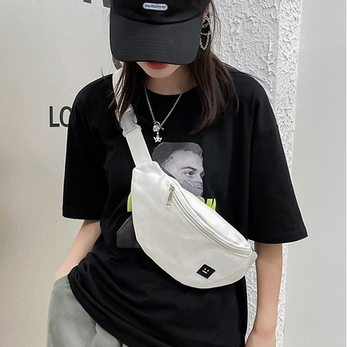 르블링 남녀공용 캔버스 데일리 힙색 슬링백