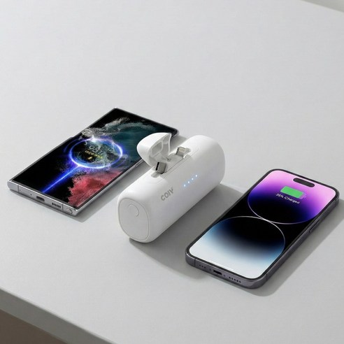 COIV 2in1 PD 22.5W 도킹형 5000mAh 고속충전 보조배터... 개봉기 | 실사용 후기 - 상품 이미지 2