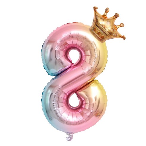 웜네스트 대형 숫자 풍선, 1개, 8 (81cm)